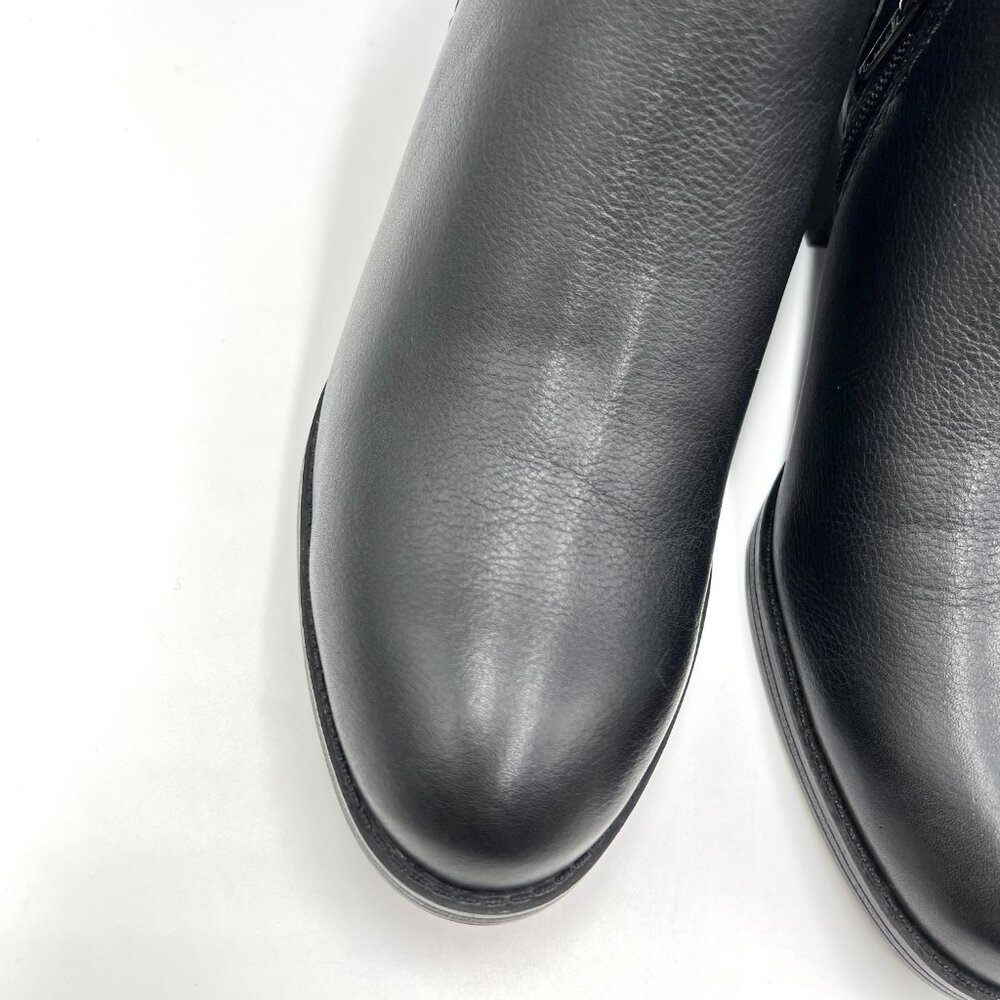 Naturalizer Womens Zarie Black Leather Low Cut Ankle Boots Booties Shooties - Picture 3 of 13